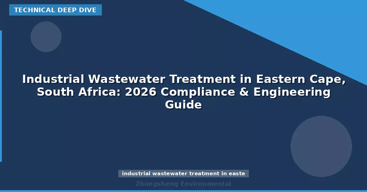 Industrial Wastewater Treatment in Eastern Cape, South Africa: 2026 Compliance & Engineering Guide