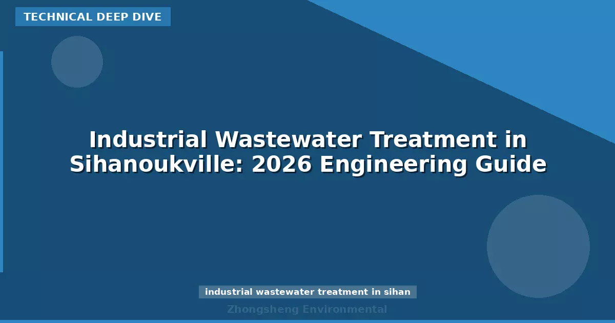 Industrial Wastewater Treatment in Sihanoukville: 2026 Engineering Guide