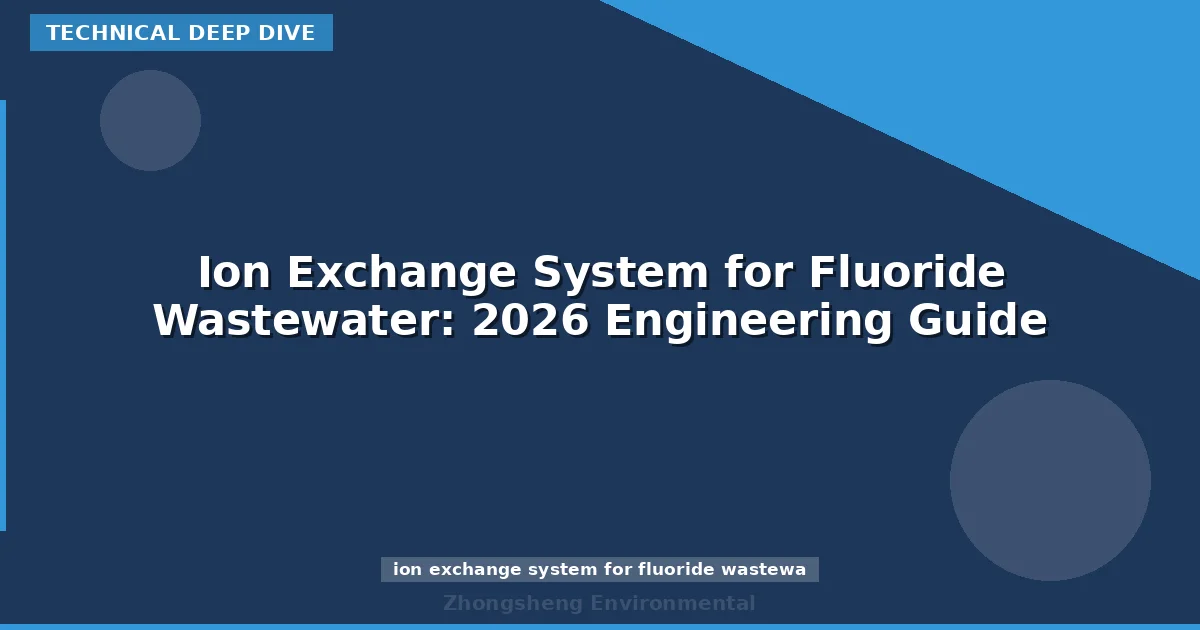 Ion Exchange System for Fluoride Wastewater: 2026 Engineering Guide