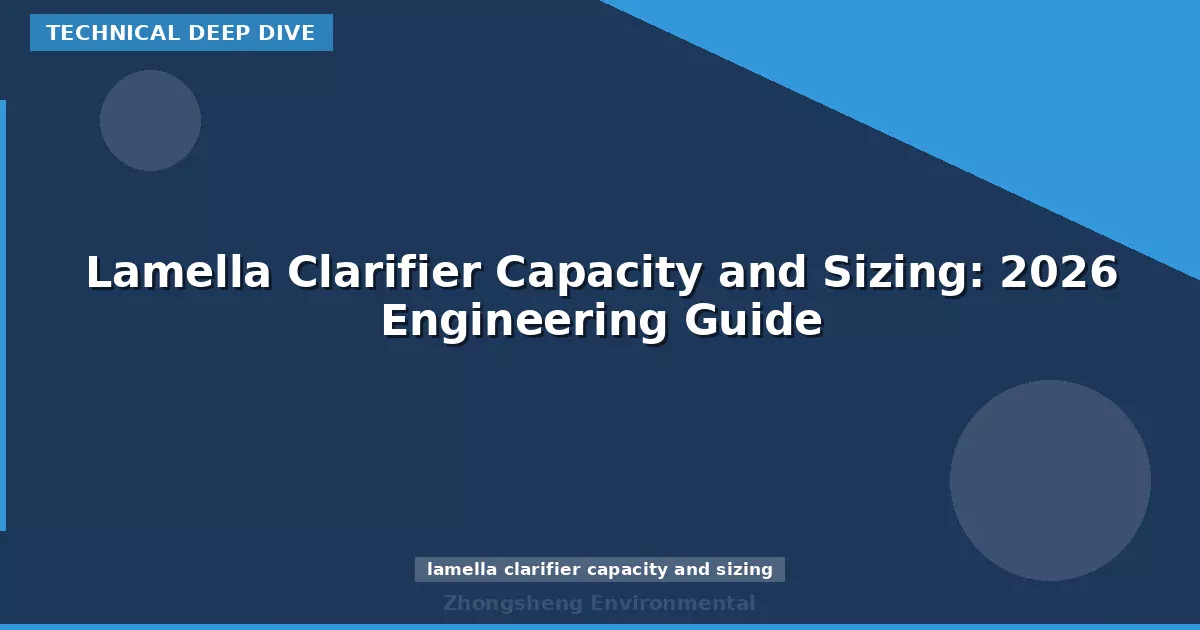 Lamella Clarifier Capacity and Sizing: 2026 Engineering Guide