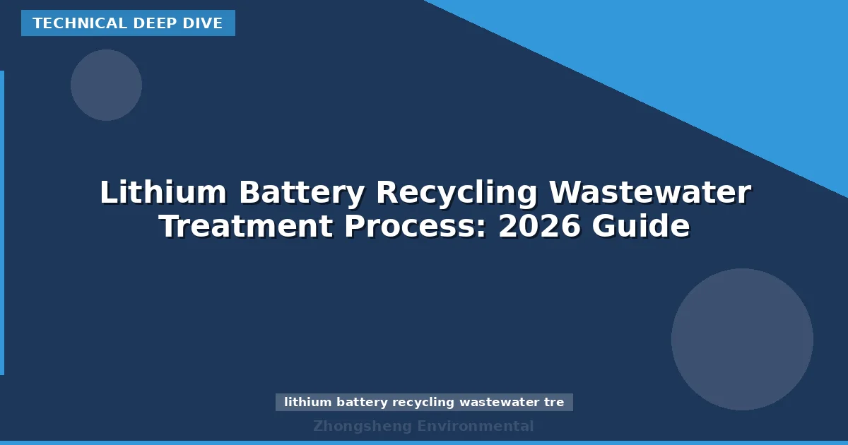 Lithium Battery Recycling Wastewater Treatment Process: 2026 Guide