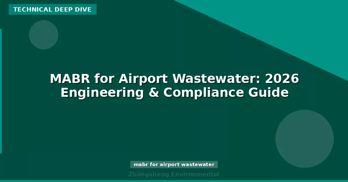MABR for Airport Wastewater: 2026 Engineering & Compliance Guide