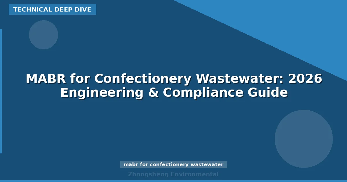 MABR for Confectionery Wastewater: 2026 Engineering & Compliance Guide