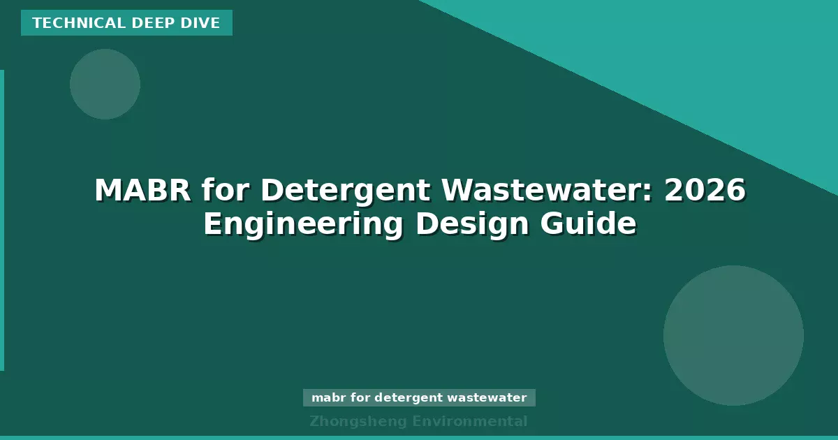 MABR for Detergent Wastewater: 2026 Engineering Design Guide