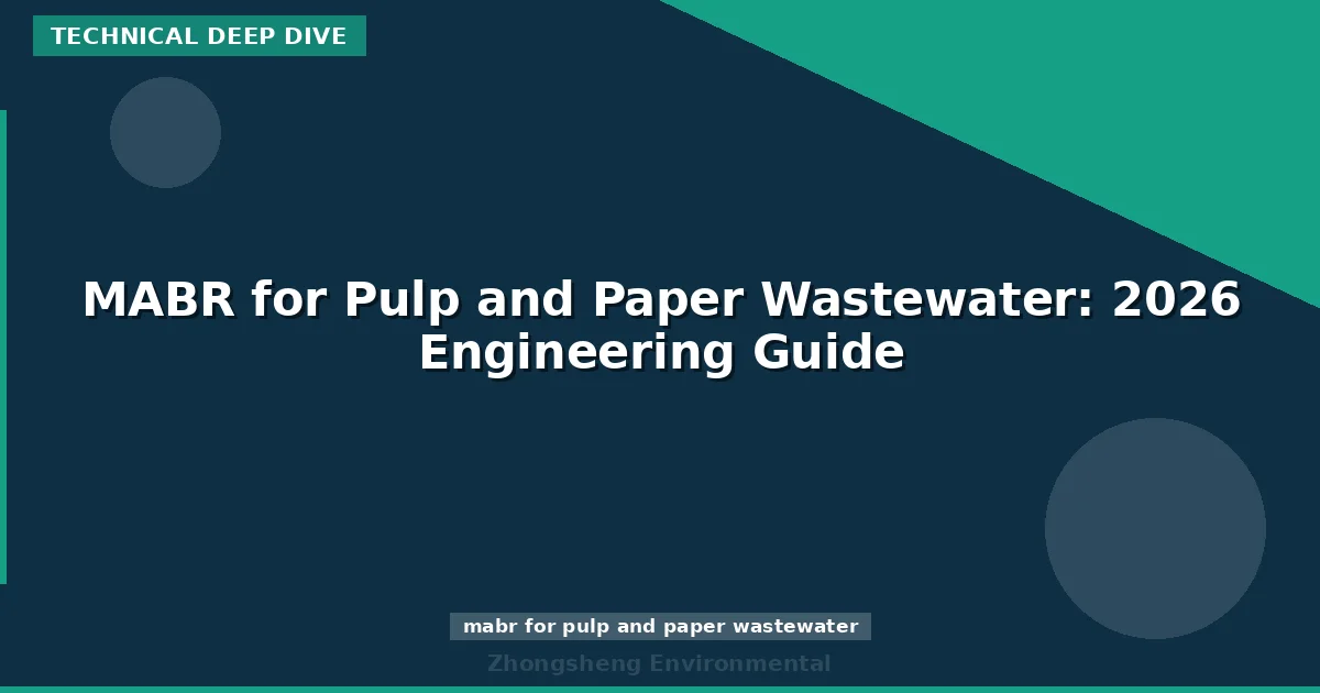 MABR for Pulp and Paper Wastewater: 2026 Engineering Guide