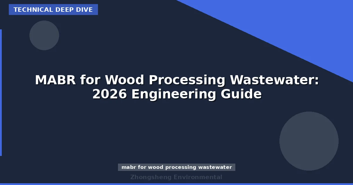 MABR for Wood Processing Wastewater: 2026 Engineering Guide