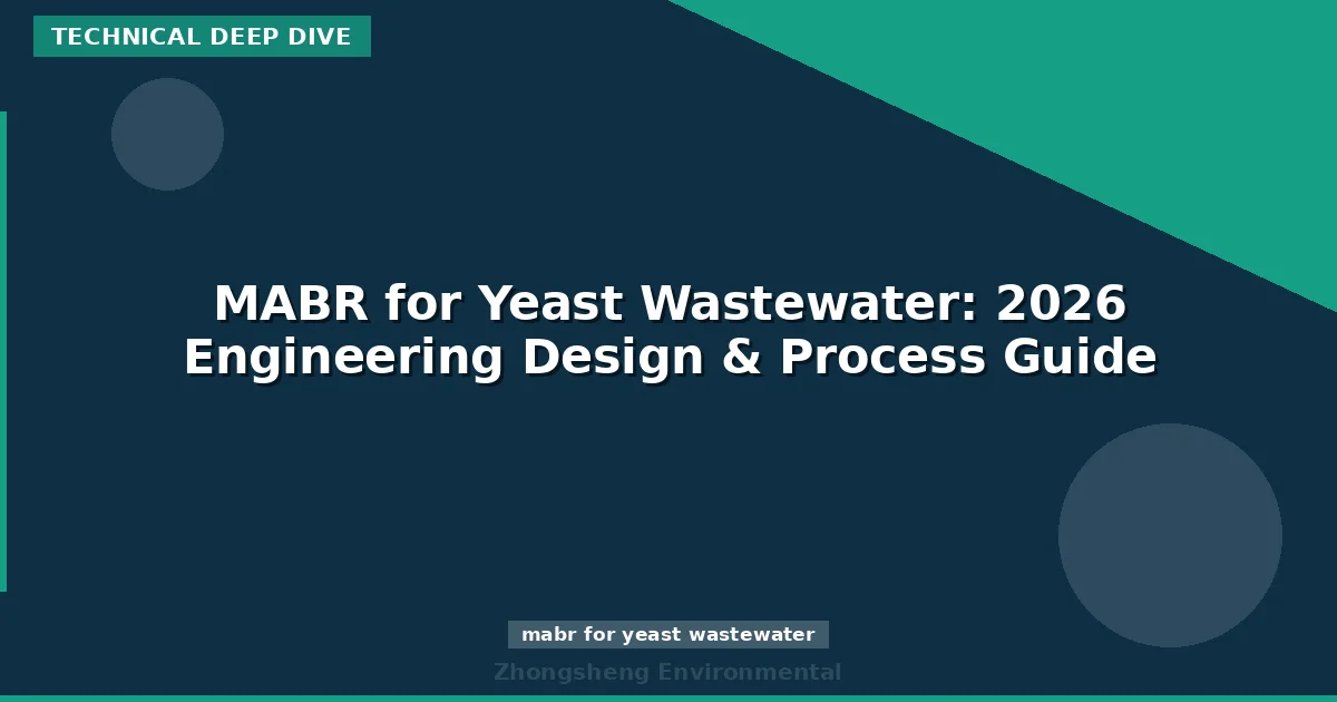 MABR for Yeast Wastewater: 2026 Engineering Design & Process Guide