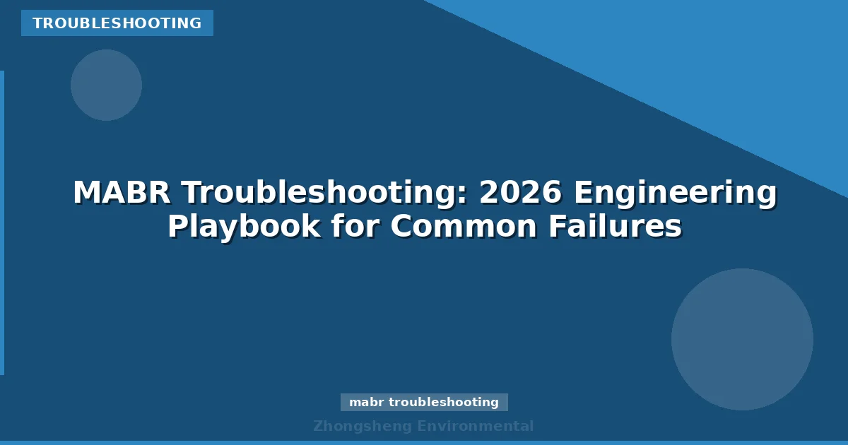 MABR Troubleshooting: 2026 Engineering Playbook for Common Failures
