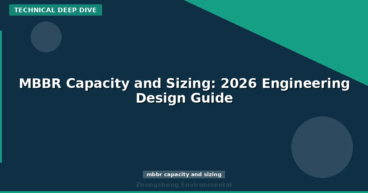MBBR Capacity and Sizing: 2026 Engineering Design Guide