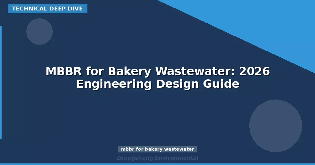 MBBR for Bakery Wastewater: 2026 Engineering Design Guide
