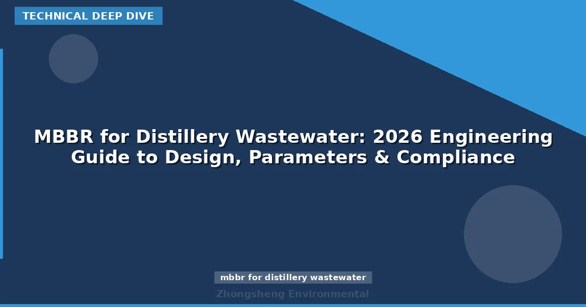 MBBR for Distillery Wastewater: 2026 Engineering Guide to Design, Parameters & Compliance