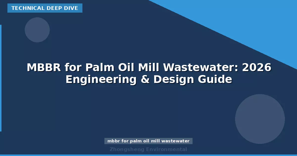 MBBR for Palm Oil Mill Wastewater: 2026 Engineering & Design Guide