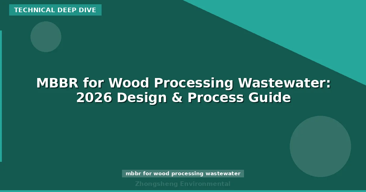 MBBR for Wood Processing Wastewater: 2026 Design & Process Guide
