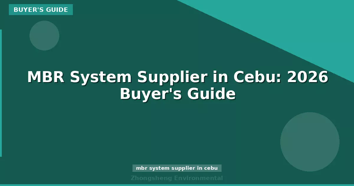 MBR System Supplier in Cebu: 2026 Buyer's Guide