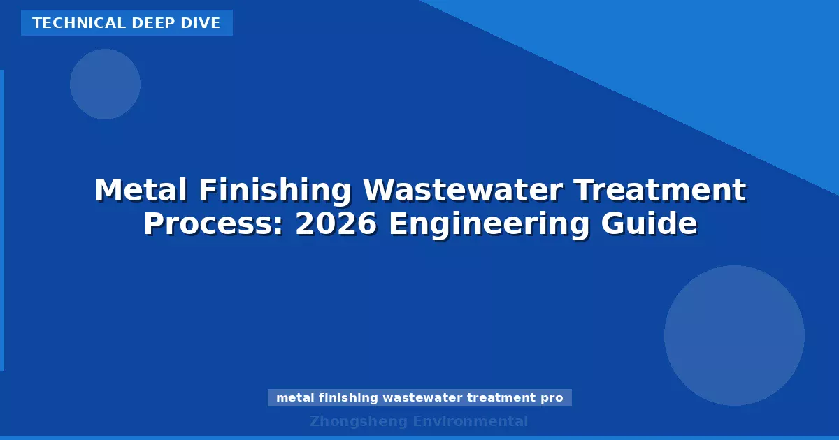 Metal Finishing Wastewater Treatment Process: 2026 Engineering Guide