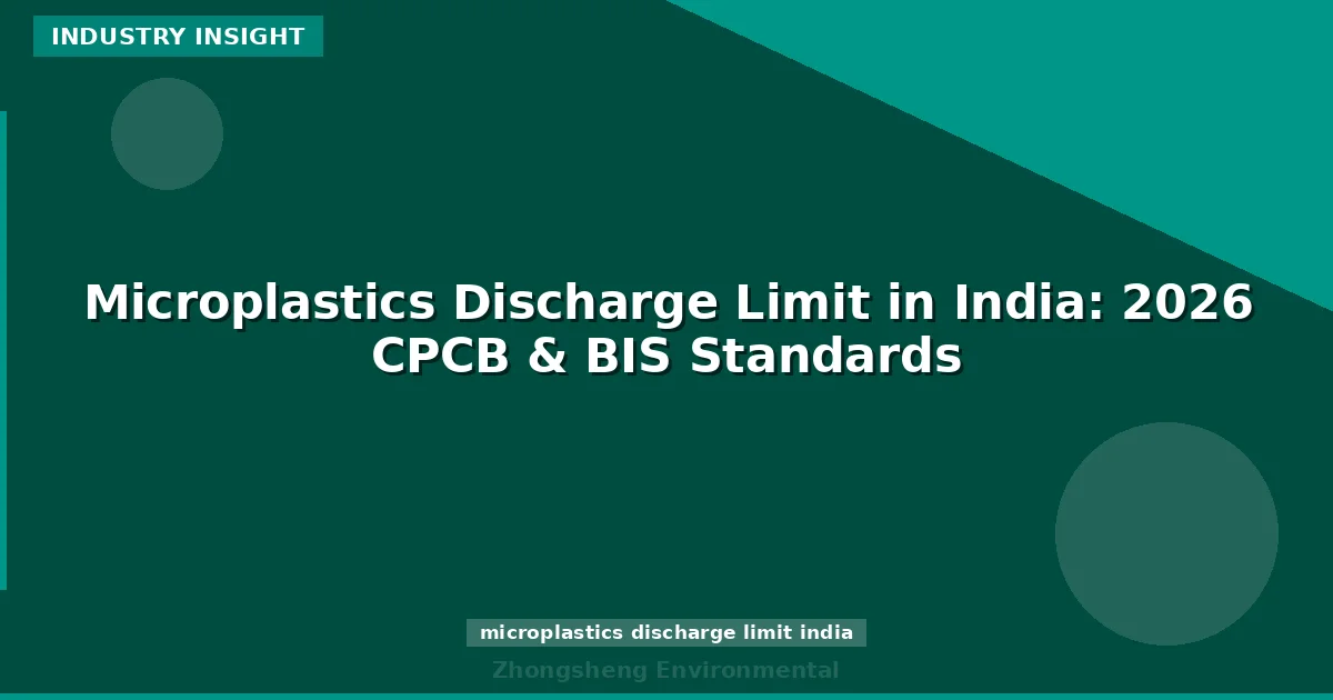 Microplastics Discharge Limit in India: 2026 CPCB & BIS Standards