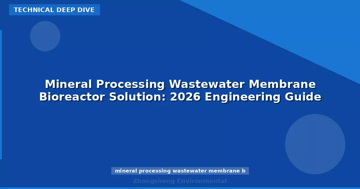 Mineral Processing Wastewater Membrane Bioreactor Solution: 2026 Engineering Guide