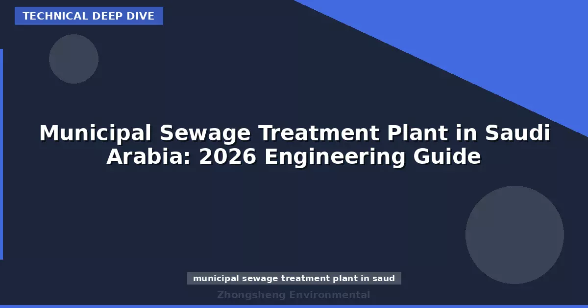 Municipal Sewage Treatment Plant in Saudi Arabia: 2026 Engineering Guide