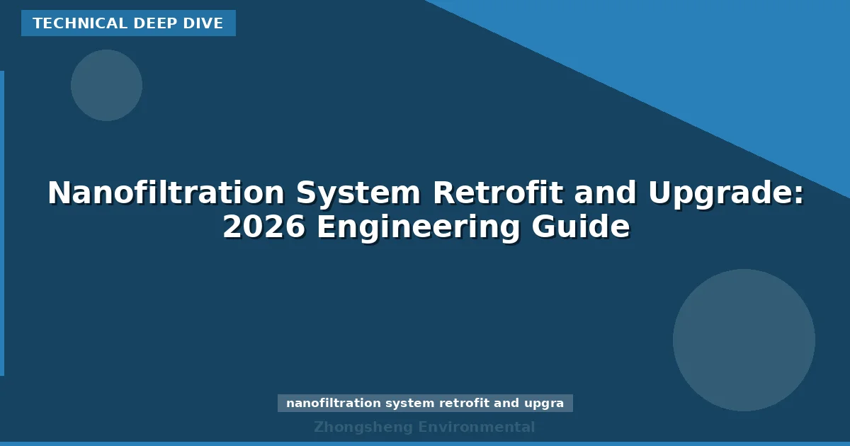 Nanofiltration System Retrofit and Upgrade: 2026 Engineering Guide