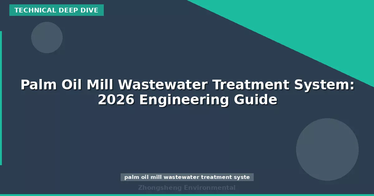 Palm Oil Mill Wastewater Treatment System: 2026 Engineering Guide
