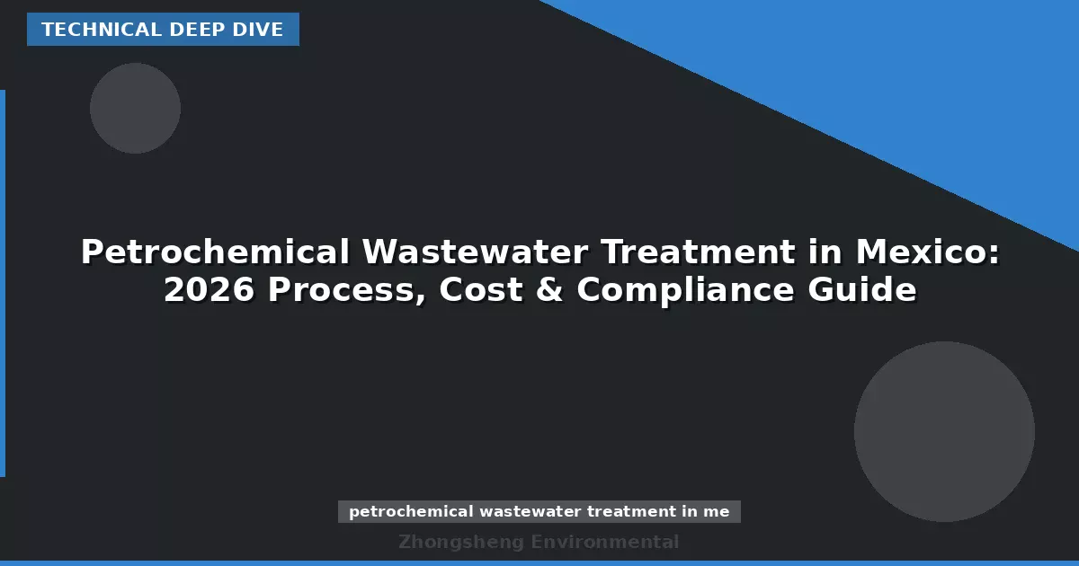 Petrochemical Wastewater Treatment in Mexico: 2026 Process, Cost & Compliance Guide