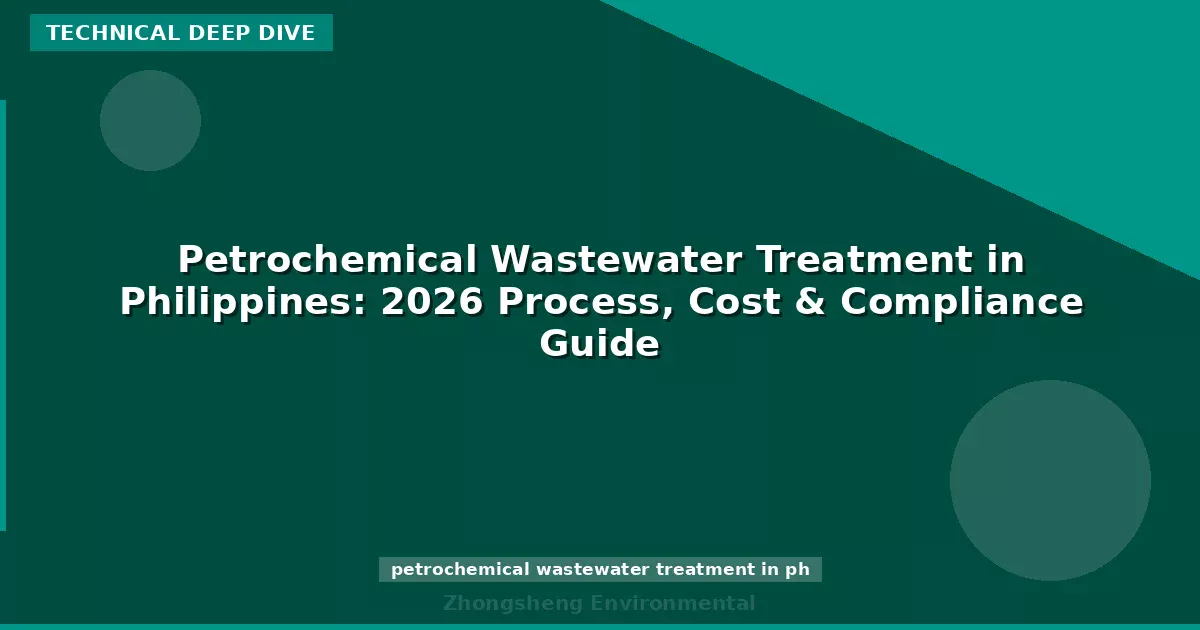 Petrochemical Wastewater Treatment in Philippines: 2026 Process, Cost & Compliance Guide