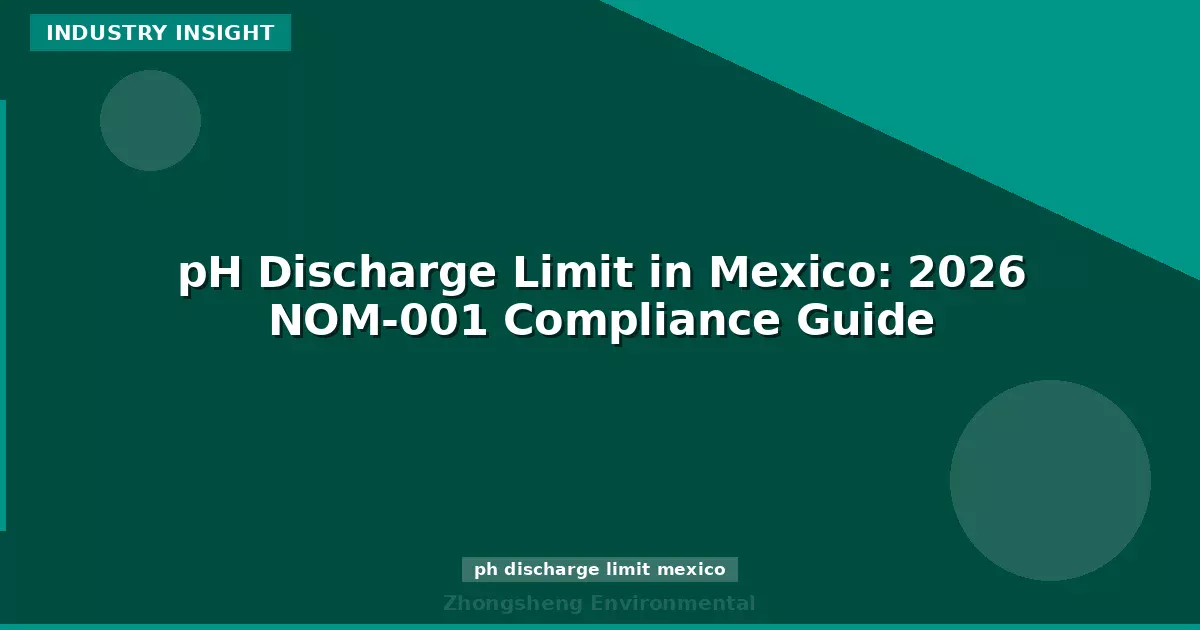 pH Discharge Limit in Mexico: 2026 NOM-001 Compliance Guide