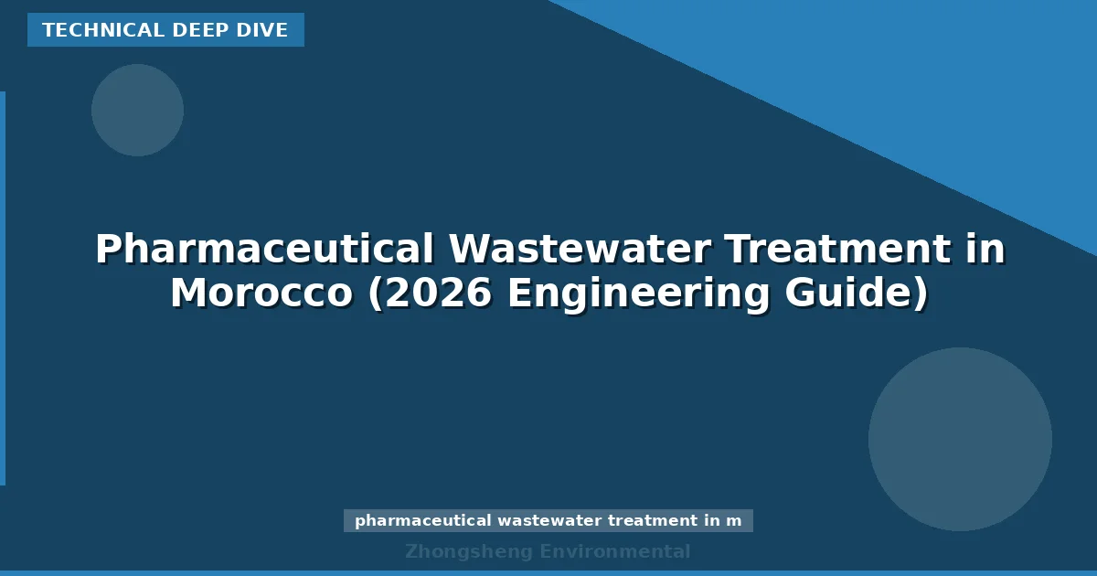 Pharmaceutical Wastewater Treatment in Morocco (2026 Engineering Guide)
