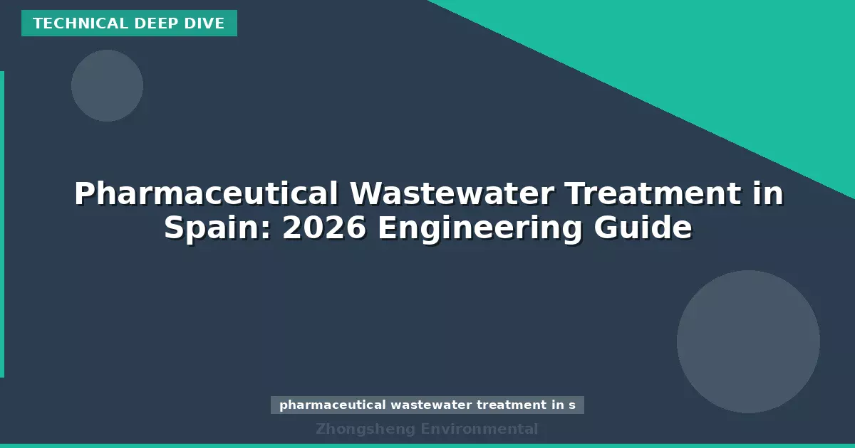 Pharmaceutical Wastewater Treatment in Spain: 2026 Engineering Guide