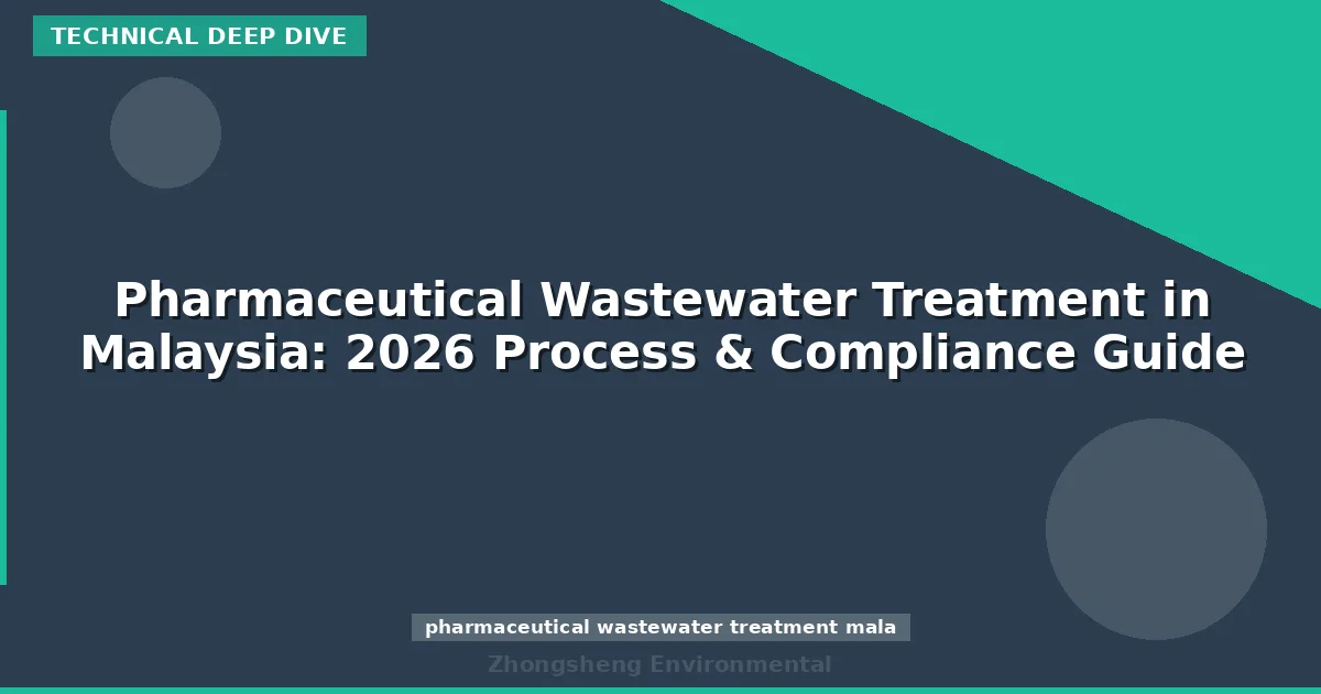 Pharmaceutical Wastewater Treatment in Malaysia: 2026 Process & Compliance Guide