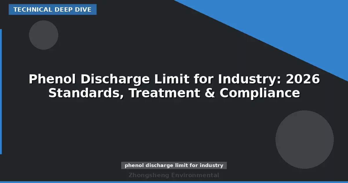 Phenol Discharge Limit for Industry: 2026 Standards, Treatment & Compliance