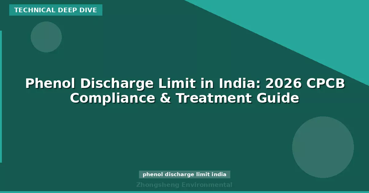 Phenol Discharge Limit in India: 2026 CPCB Compliance & Treatment Guide