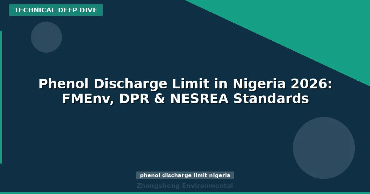Phenol Discharge Limit in Nigeria 2026: FMEnv, DPR & NESREA Standards