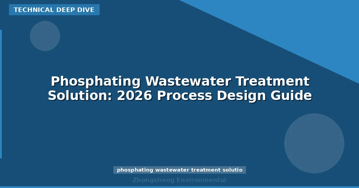 Phosphating Wastewater Treatment Solution: 2026 Process Design Guide