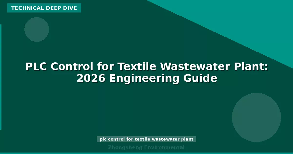 PLC Control for Textile Wastewater Plant: 2026 Engineering Guide