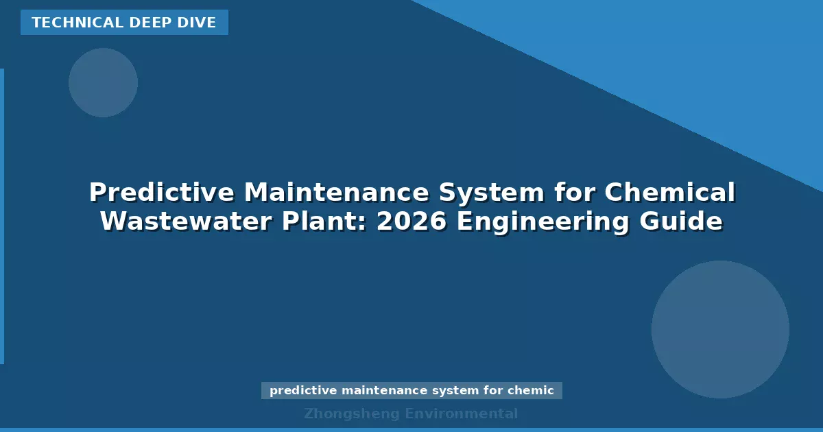Predictive Maintenance System for Chemical Wastewater Plant: 2026 Engineering Guide