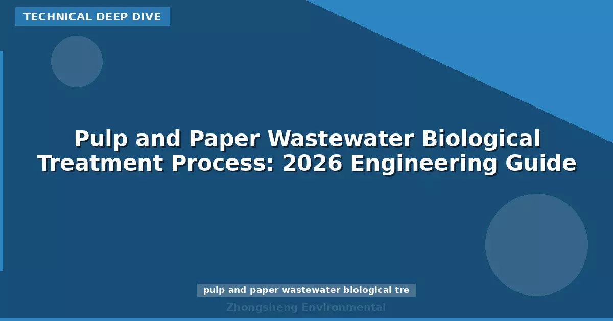 Pulp and Paper Wastewater Biological Treatment Process: 2026 Engineering Guide