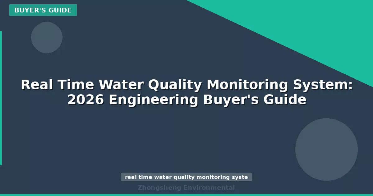 Real Time Water Quality Monitoring System: 2026 Engineering Buyer's Guide