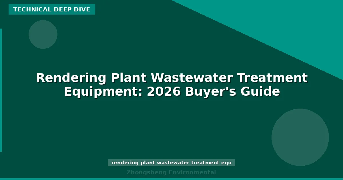 Rendering Plant Wastewater Treatment Equipment: 2026 Buyer's Guide
