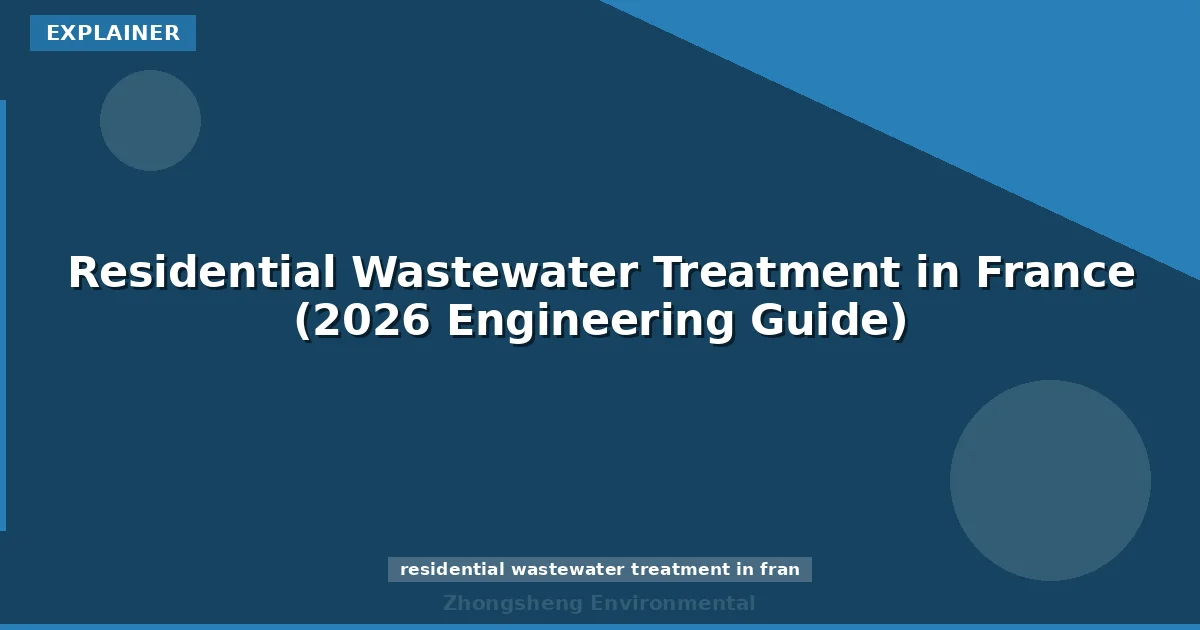 Residential Wastewater Treatment in France (2026 Engineering Guide)