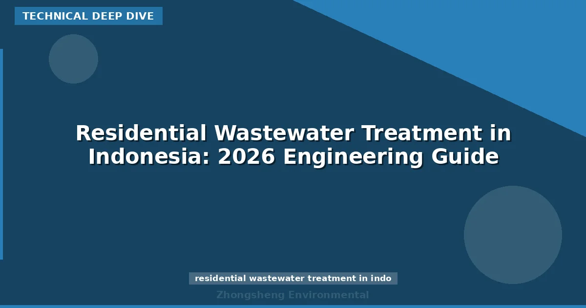 Residential Wastewater Treatment in Indonesia: 2026 Engineering Guide