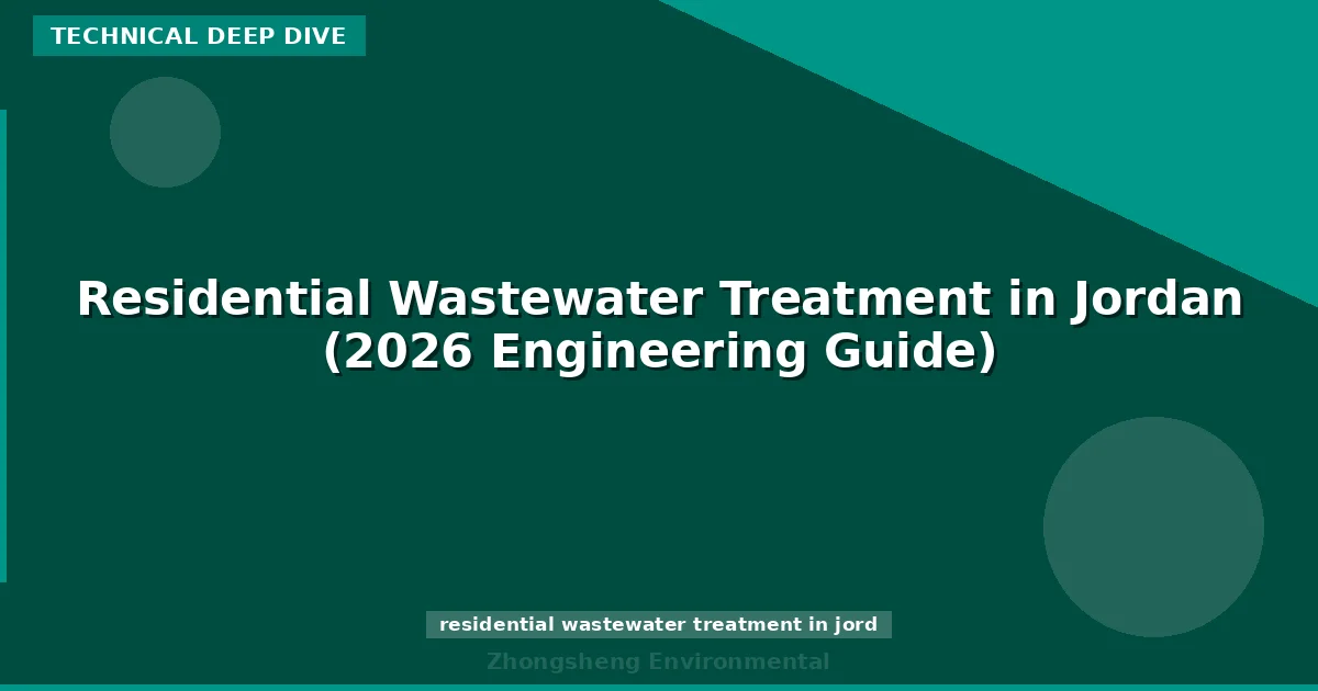 Residential Wastewater Treatment in Jordan (2026 Engineering Guide)