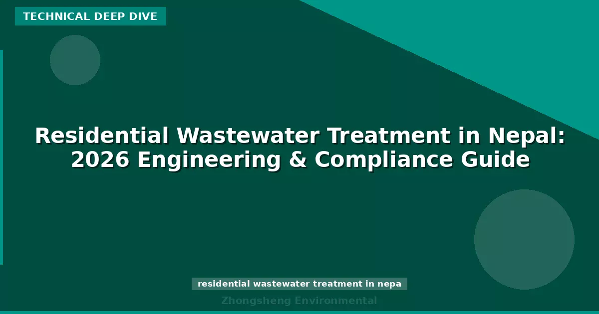 Residential Wastewater Treatment in Nepal: 2026 Engineering & Compliance Guide