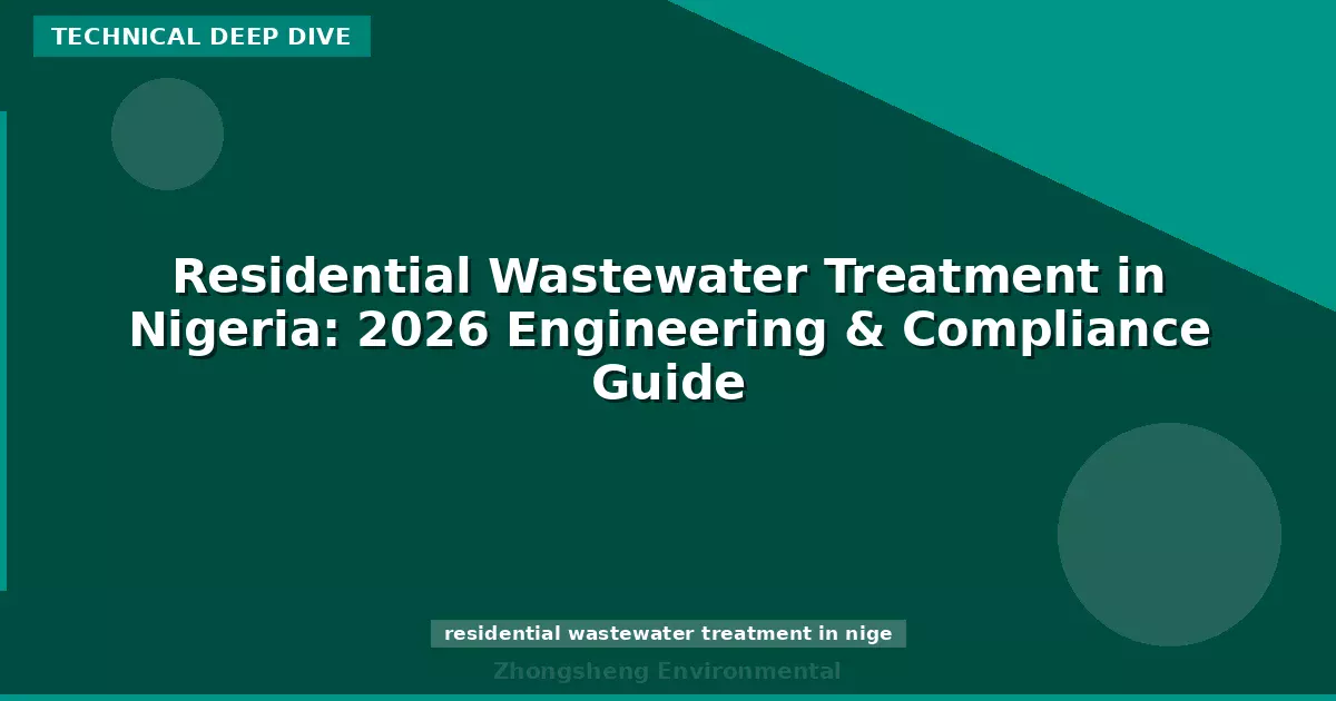 Residential Wastewater Treatment in Nigeria: 2026 Engineering & Compliance Guide