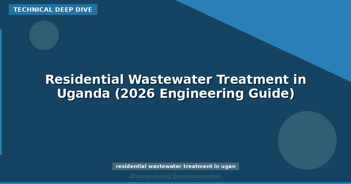 Residential Wastewater Treatment in Uganda (2026 Engineering Guide)