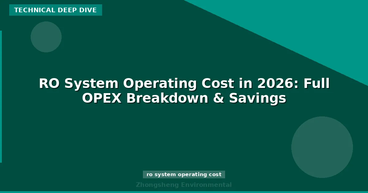 RO System Operating Cost in 2026: Full OPEX Breakdown & Savings