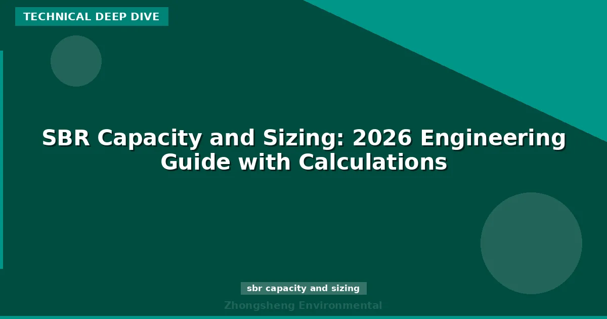 SBR Capacity and Sizing: 2026 Engineering Guide with Calculations