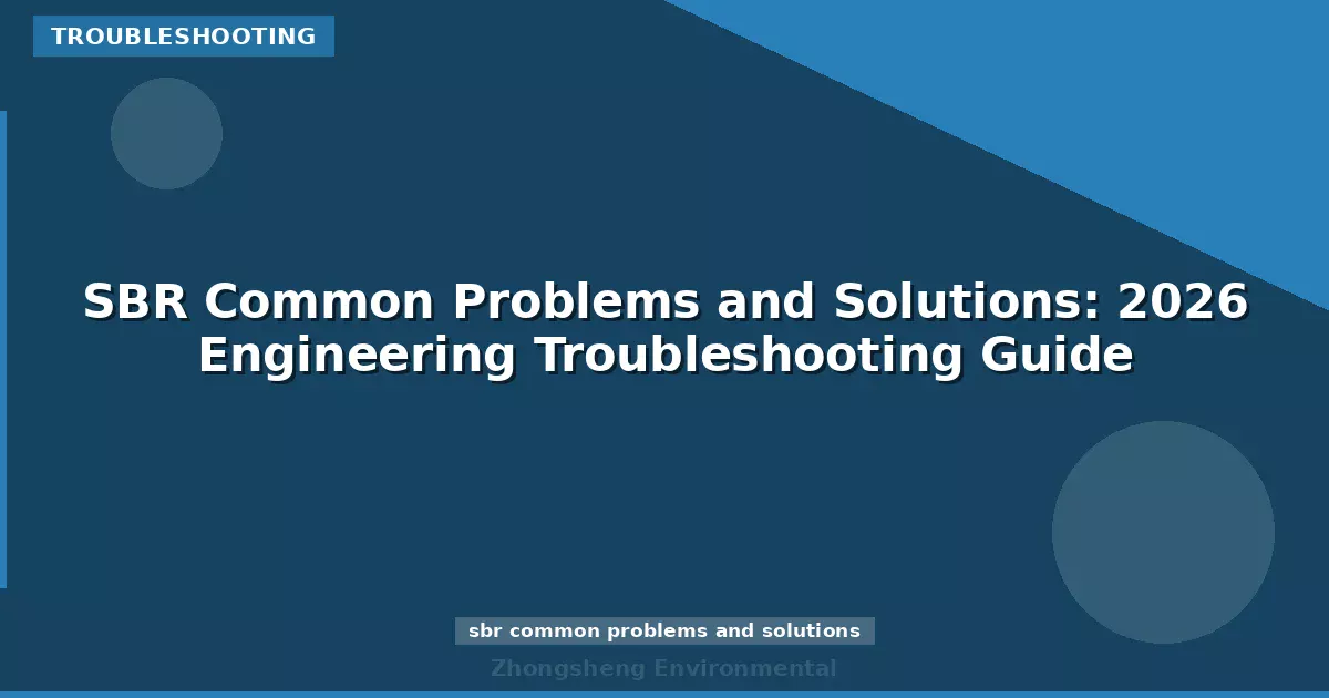 SBR Common Problems and Solutions: 2026 Engineering Troubleshooting Guide
