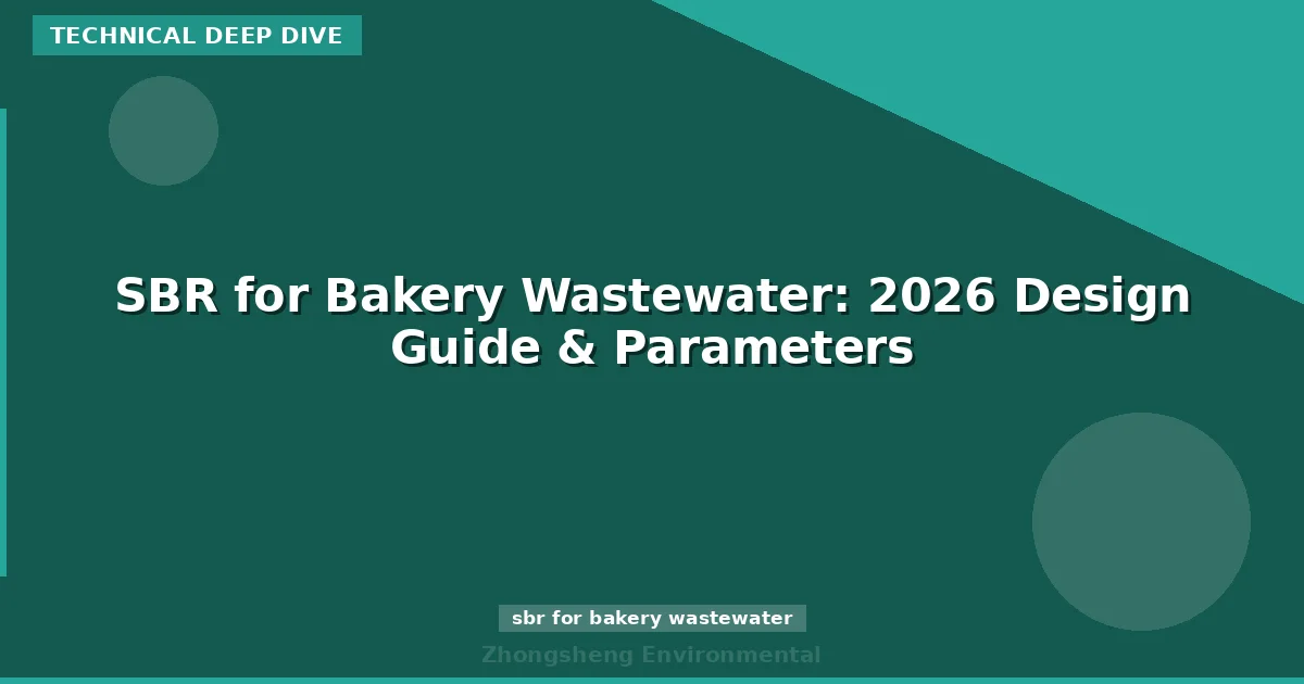 SBR for Bakery Wastewater: 2026 Design Guide & Parameters