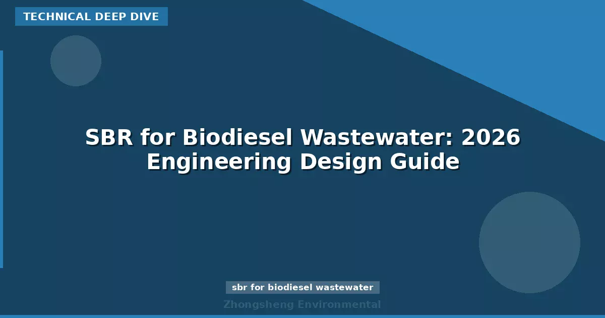 SBR for Biodiesel Wastewater: 2026 Engineering Design Guide